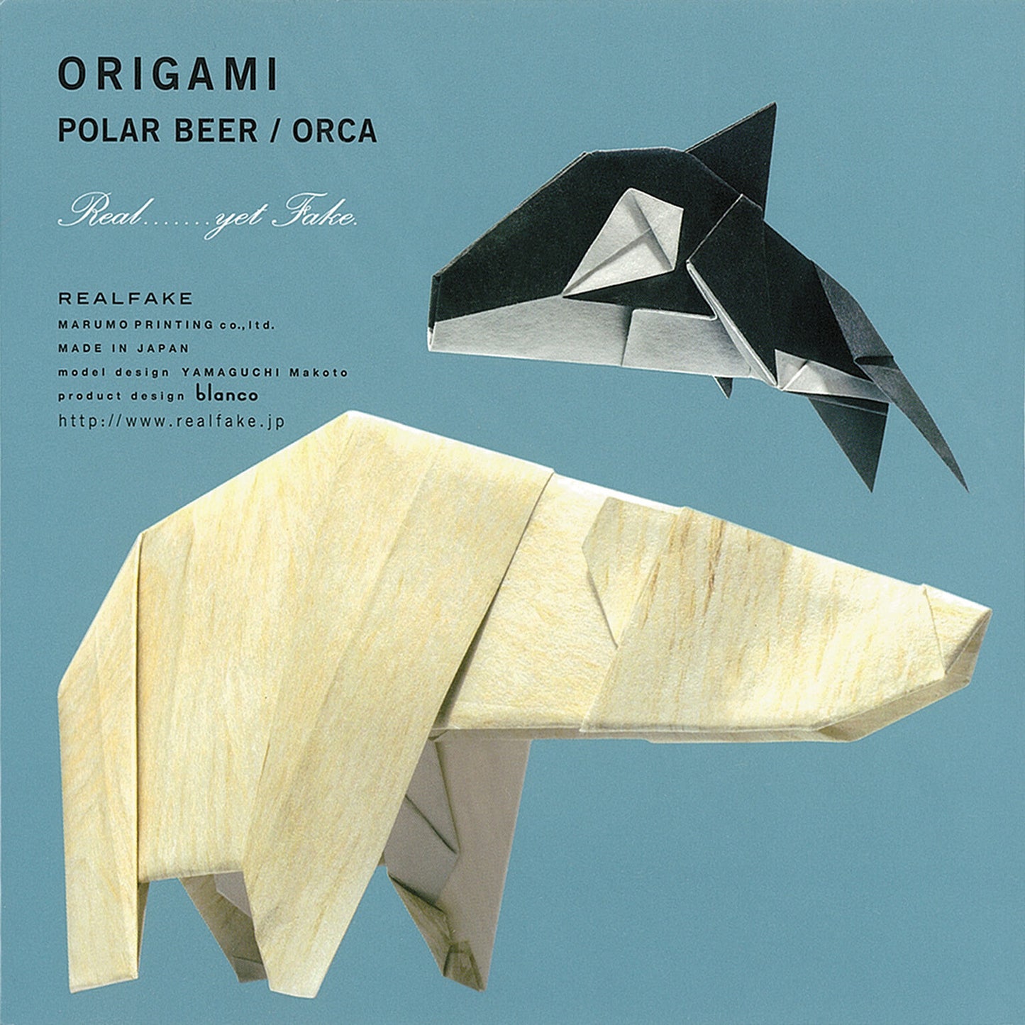 Animal Pattern Origami - Polar Animals Type D (Polar Bear / Orca)