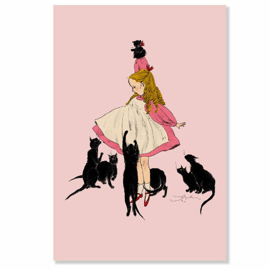 Kurahashi Rei post card cat and me