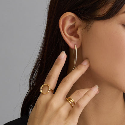 Stardust Twist Hook Earrings