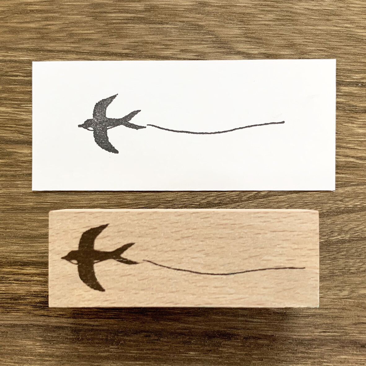 Wooden Stamp - Swallow