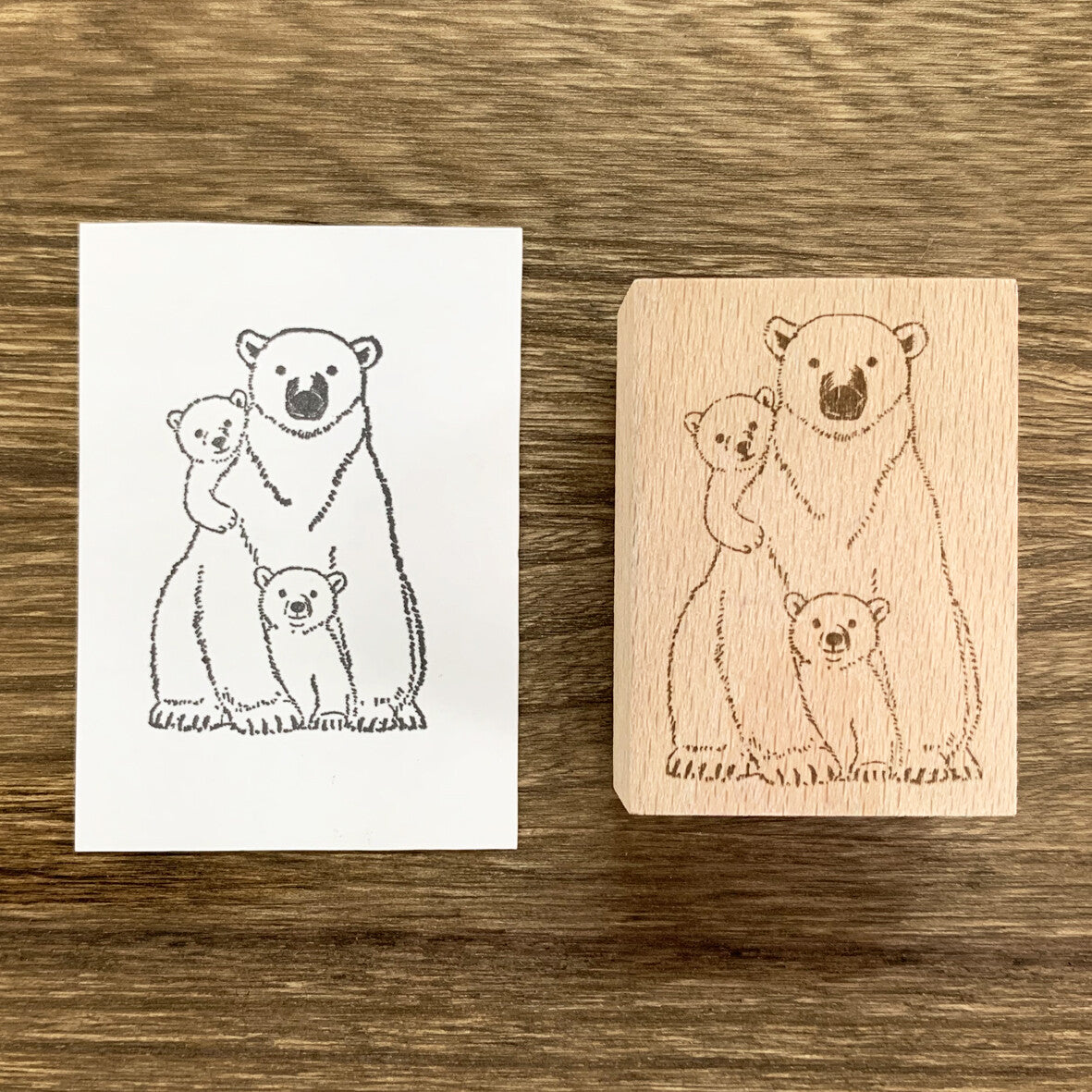 Wooden Stamp - Polar Bear
