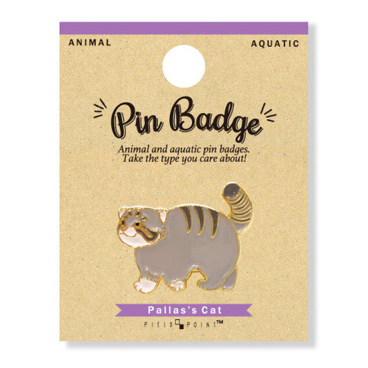 Pallas’s Cat Enamel Pin – Grumpy Cute Wild Cat Badge for Backpacks & Gifts
