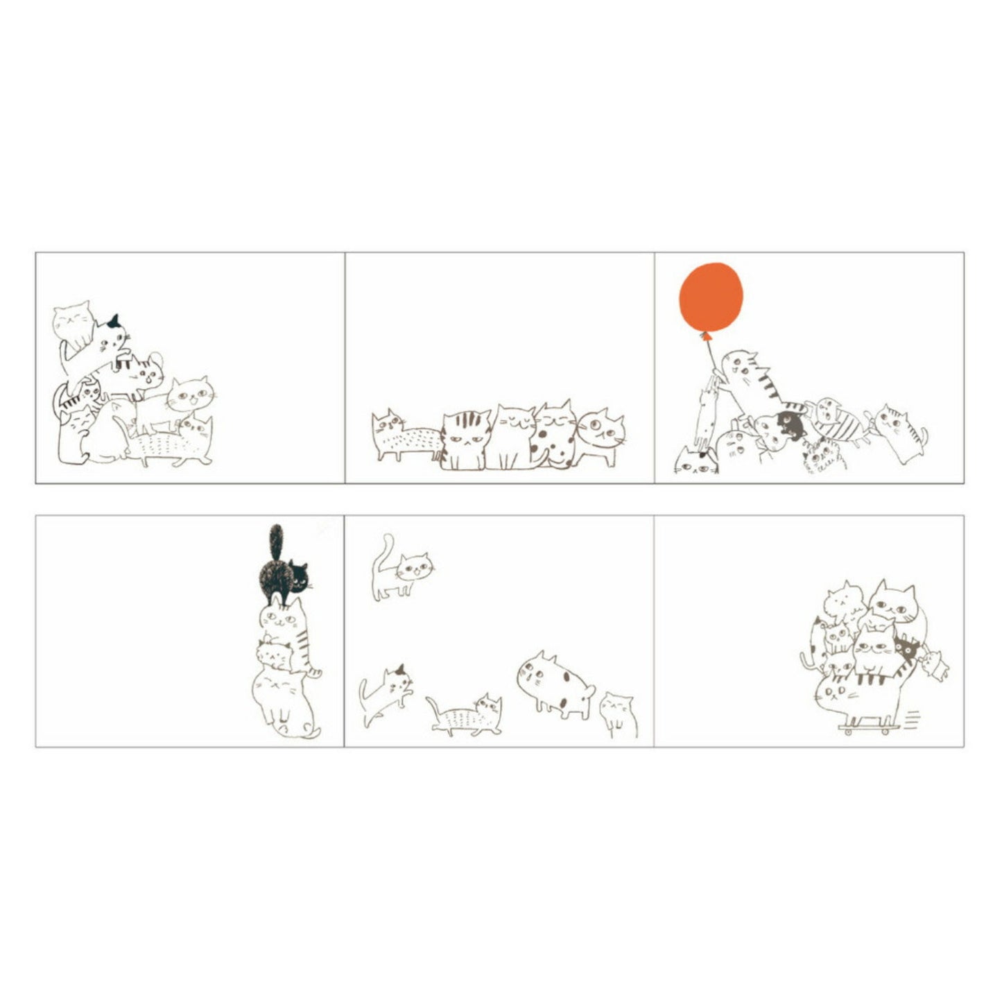 Shinzi Katoh Roll Sticky Notes - Cat Hill