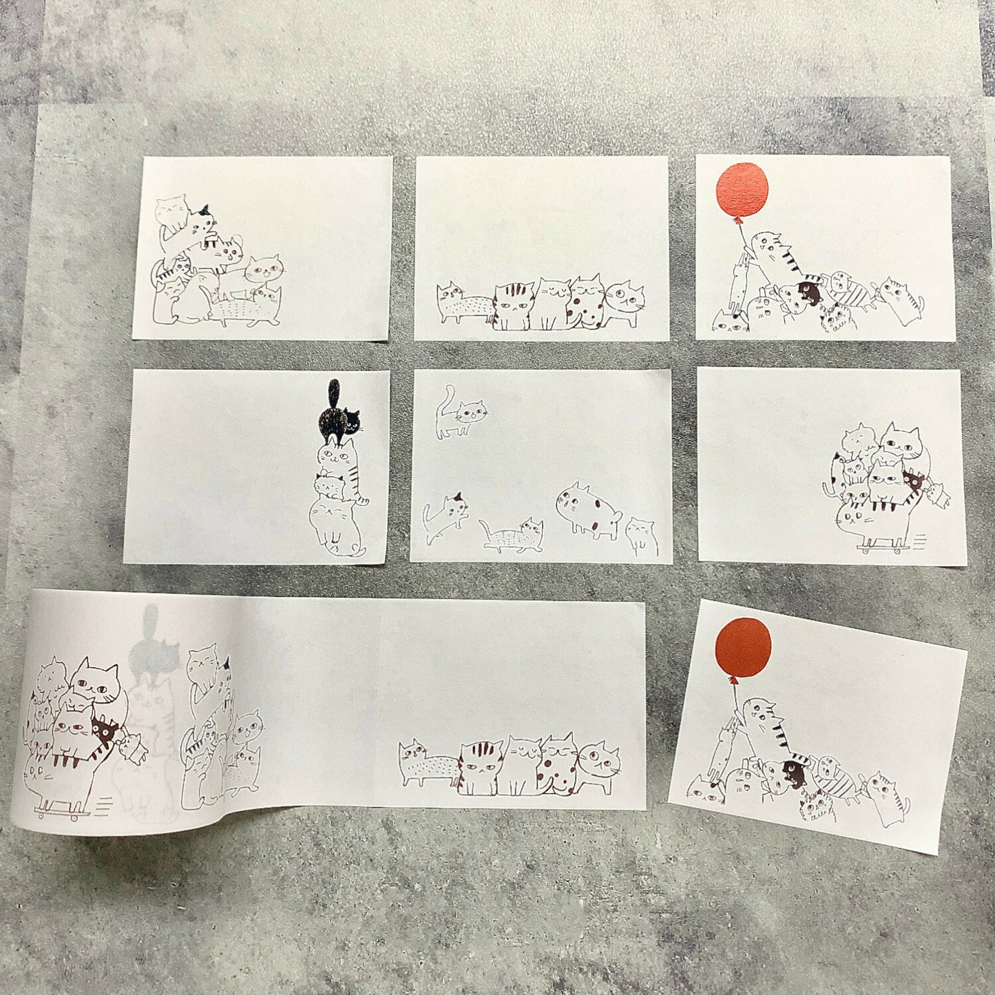 Shinzi Katoh Roll Sticky Notes - Cat Hill