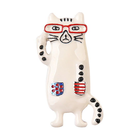 Cat and dog brooch nekozawa