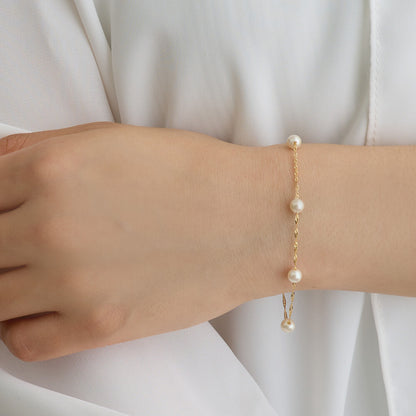 Pearl Station Bracelet - Melody Accessory