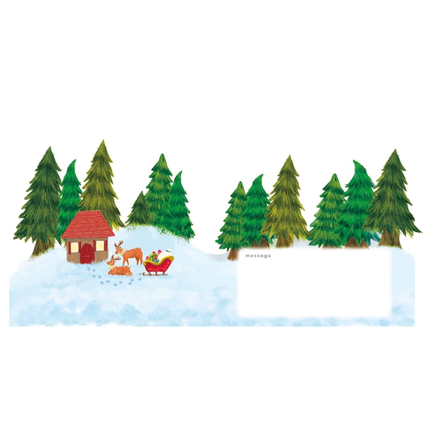 Japanese Christmas Pop-Up Card – Festive Holiday Greeting Card with Tree and Cake Scene