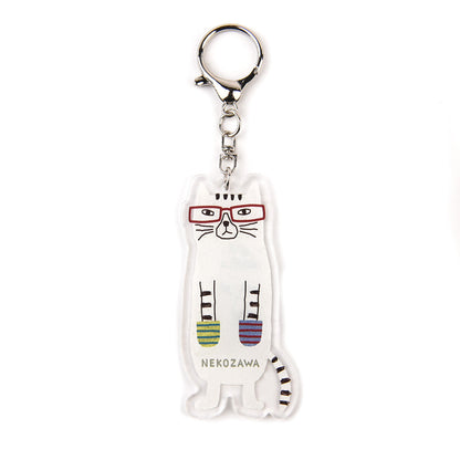 Acrylic Keychain - Quirky Cat Characters by Kususguru