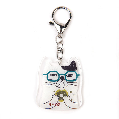 Acrylic Keychain - Quirky Cat Characters by Kususguru