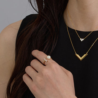 Pearl Hug Ring - Melody Accessory