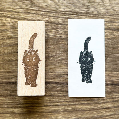 Wooden Stamp - Black Cat