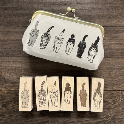 Wooden Stamp - Black Cat
