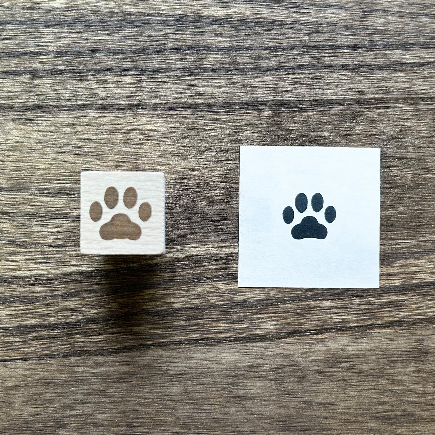 Wooden Stamp - Paw Print