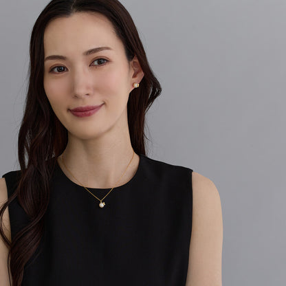 Butterfly Pearl Necklace - Nickel-Free K18 Gold Elegant Pendant