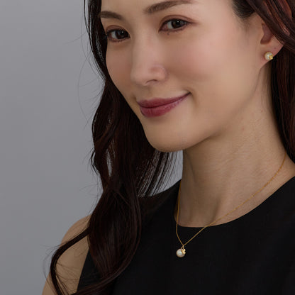 Butterfly Pearl Necklace - Nickel-Free K18 Gold Elegant Pendant