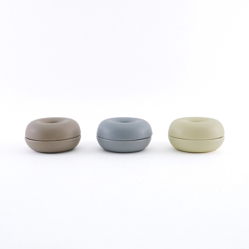 Ceramic Incense Holder – Donut Shape with Ash Catcher, Minimalist Design