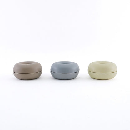 Ceramic Incense Holder – Donut Shape with Ash Catcher, Minimalist Design