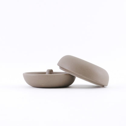 Ceramic Incense Holder – Donut Shape with Ash Catcher, Minimalist Design