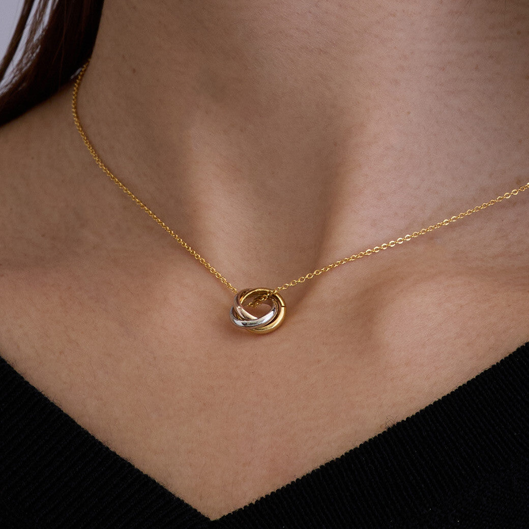 3 Color Layered Pendant Necklace - Melody Accessory