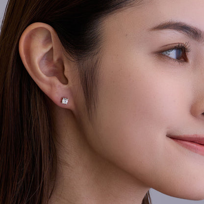 Single Stone Pierced Earrings - Melody Accessory