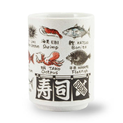Tea cup sushi