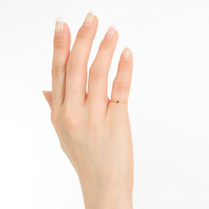 Petite Heart Pinky Ring – K18 Gold Plated Dainty Ring US Size 2