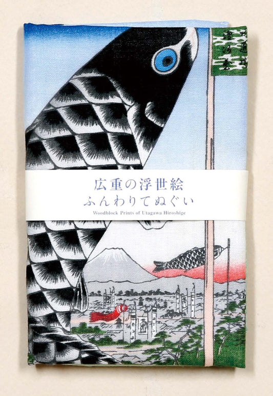 One hundred famous views of Edo Crap double gauze hand towel Tenugui Ukiyoe