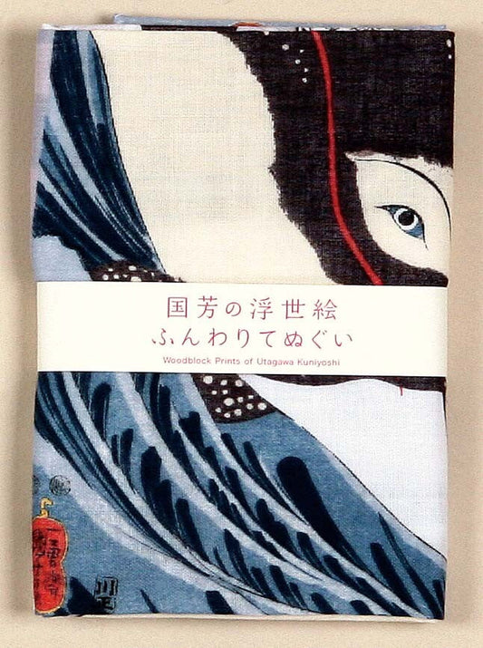 Giant Whale double gauze hand towel Tenugui Ukiyoe