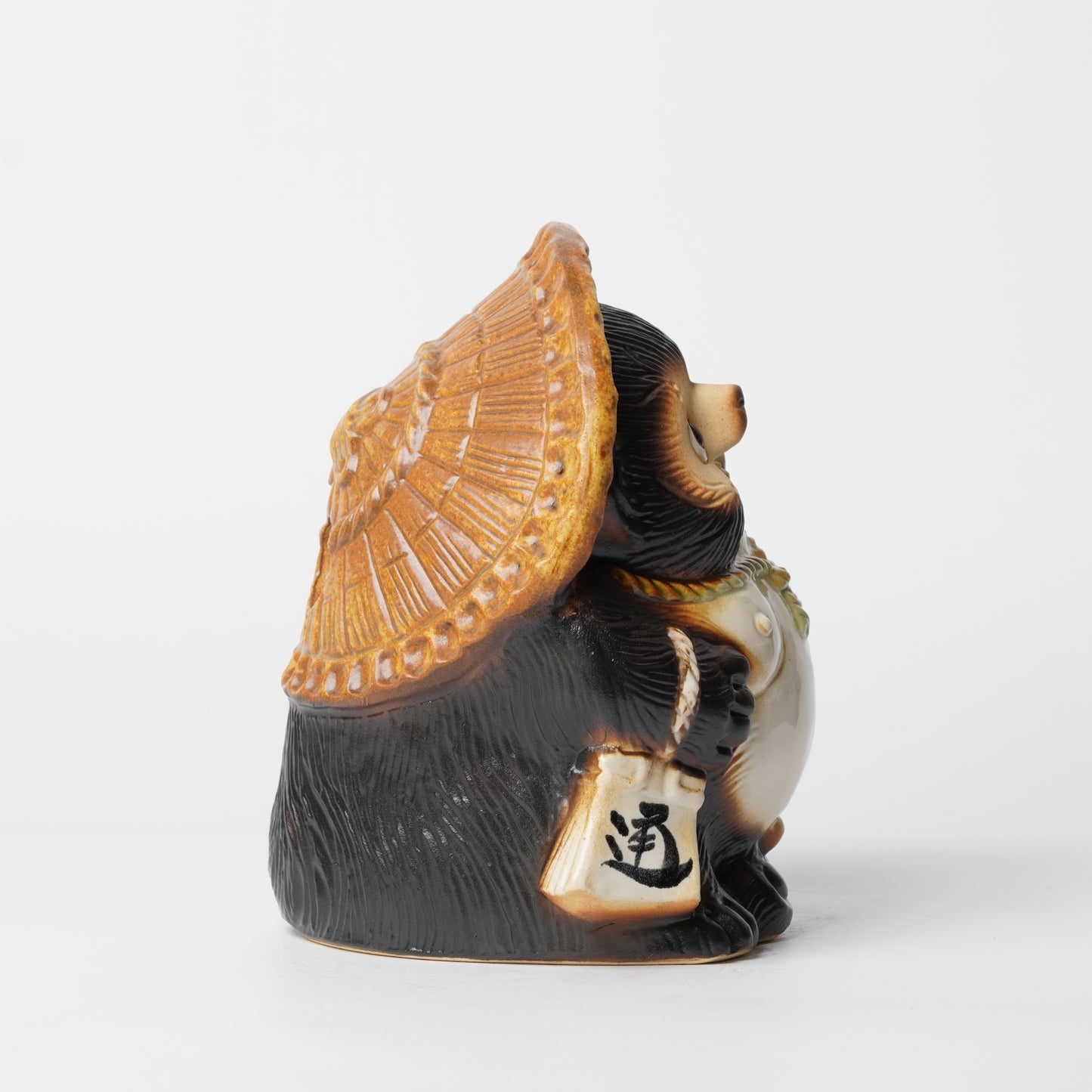 Japanese Tanuki Medium Statue – Shigaraki Ware Raccoon Dog Figurine, Lucky Charm Home Decor