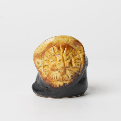 Japanese Tanuki Mini Statue – Shigaraki Ware Raccoon Dog Figurine, Lucky Charm Home Decor