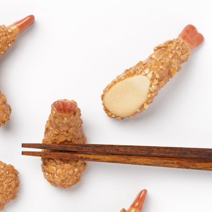Ihoshiro Kiln Chopstick Rest – Fried Shrimp (Ebi Fry)