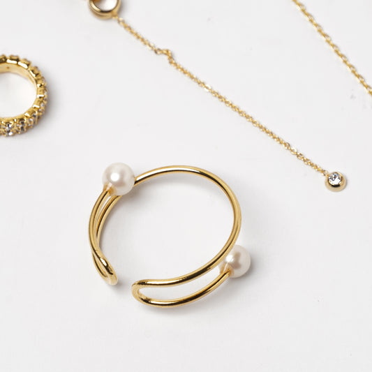 Galaxy Design Pearl Ear Cuff - Nickel Free