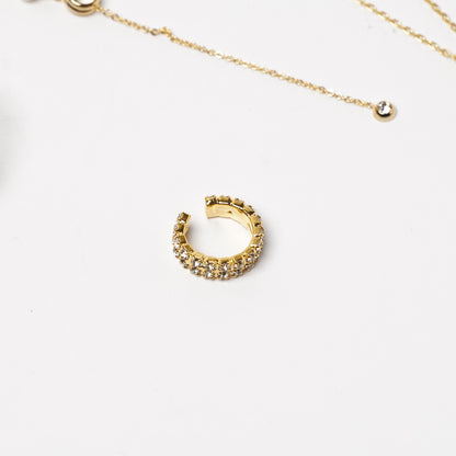 Double Row Rhinestone Ear Cuff - Nickel Free