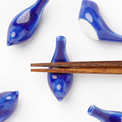 Ihoshiro Kiln Chopstick Rest – Blue Bird Motif