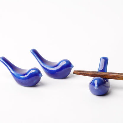 Ihoshiro Kiln Chopstick Rest – Blue Bird Motif