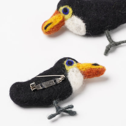 Wool Felt Bird Brooch
