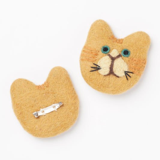 Wool Felt Cat Brooch