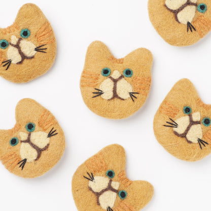 Wool Felt Cat Brooch