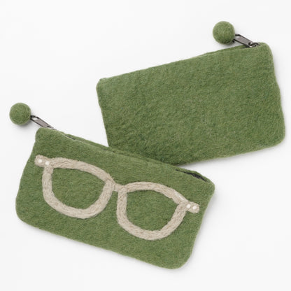 Wool Felt Glasses Pouch / Cosmetic Pouch / Pen Case