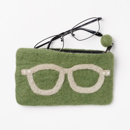 Wool Felt Glasses Pouch / Cosmetic Pouch / Pen Case