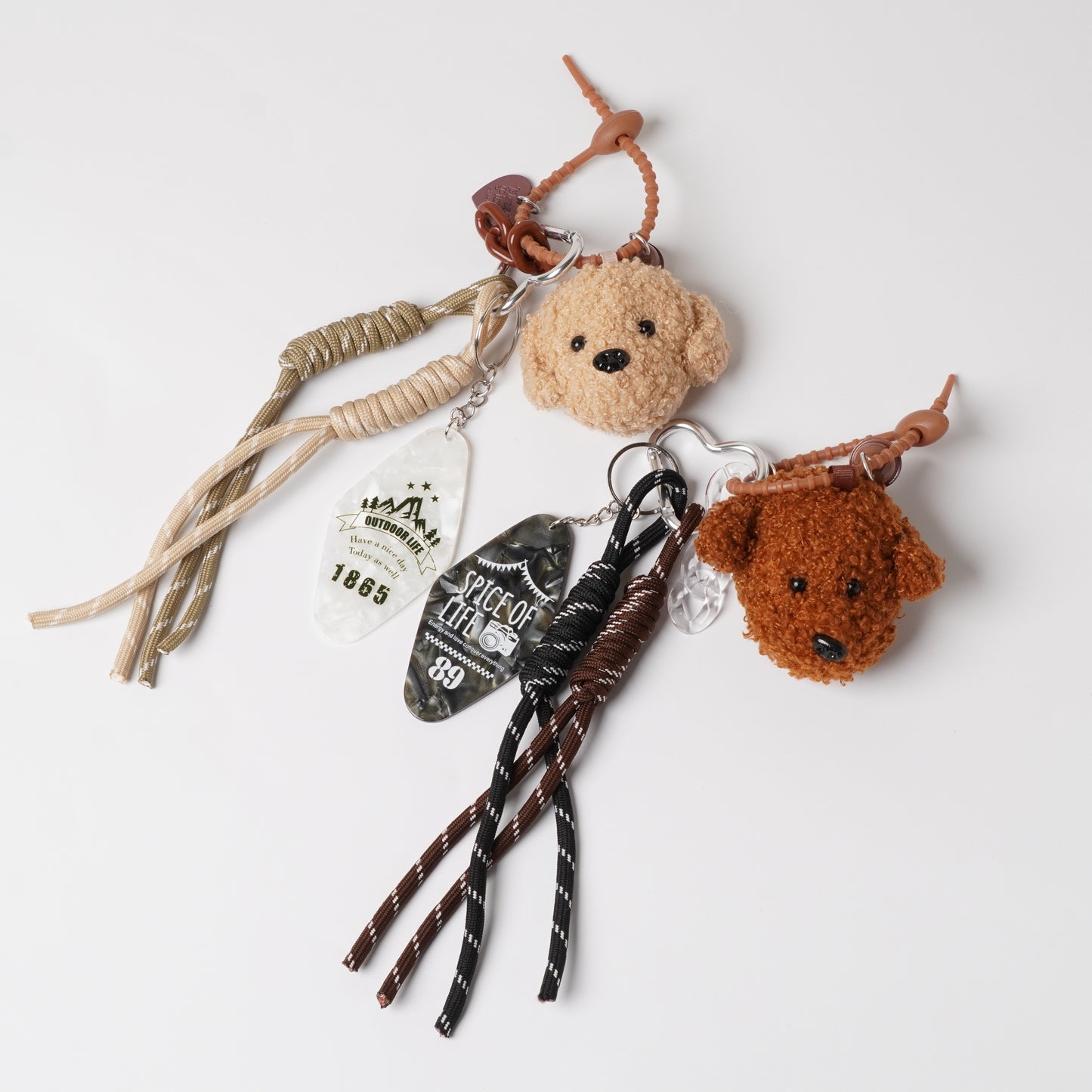 Toy Poodle Plush Keychain