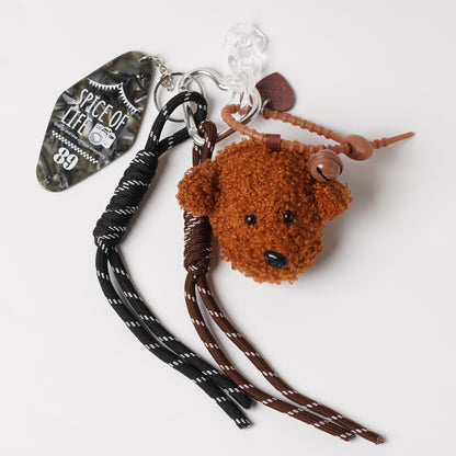 Toy Poodle Plush Keychain