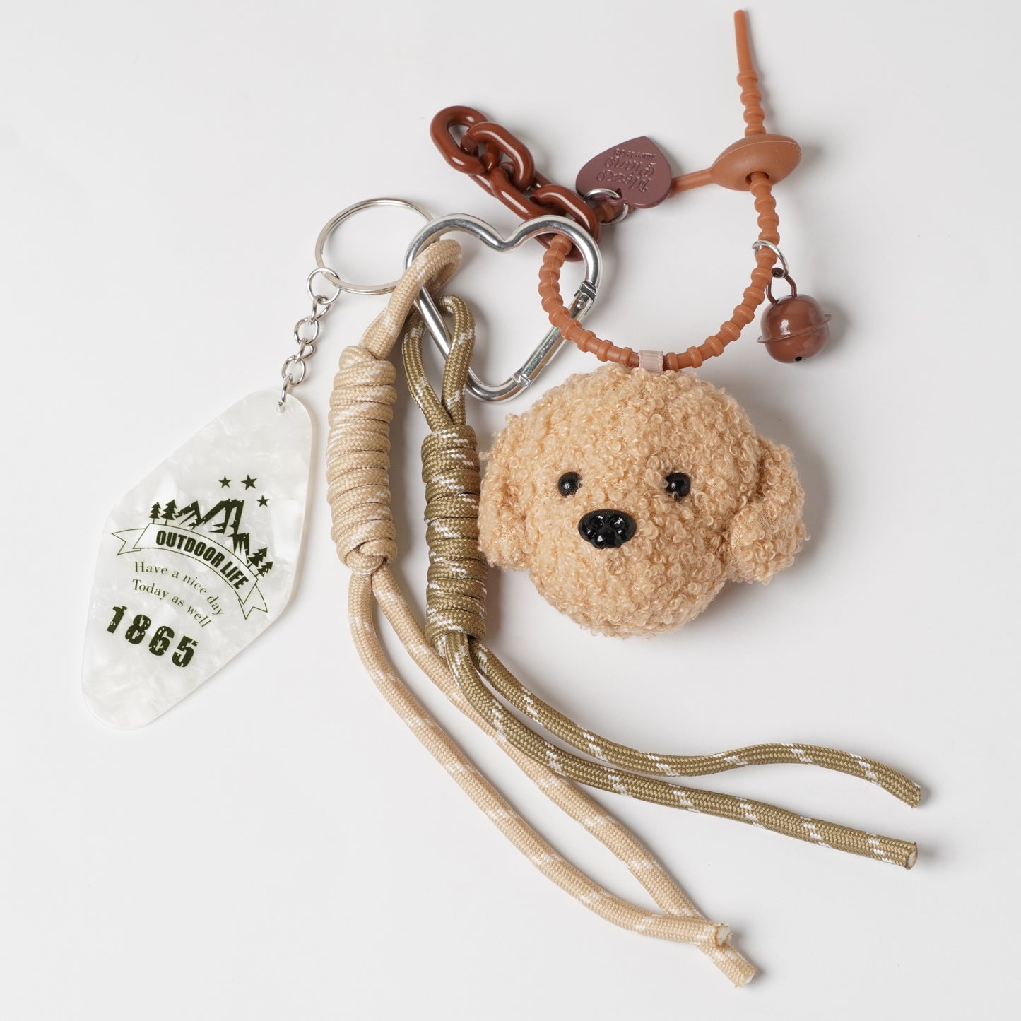Toy Poodle Plush Keychain