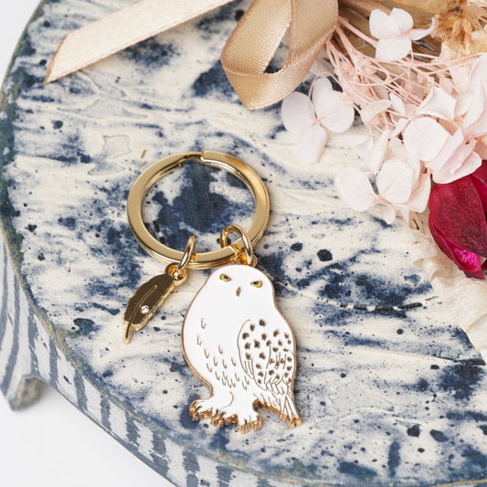 Animal Key Ring with Mini Charm Owl