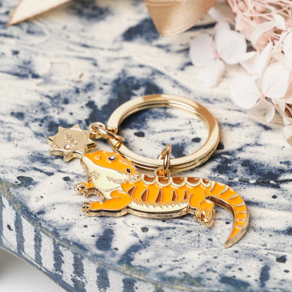Animal Key Ring with Mini Charm Bearded Dragon