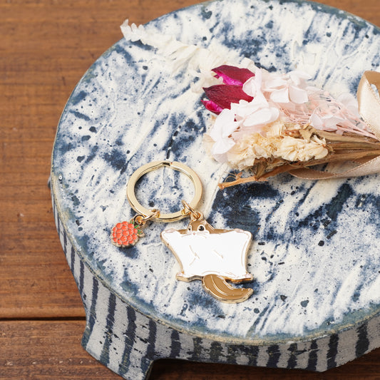 Animal Key Ring with Mini Charm Flying Squirrel