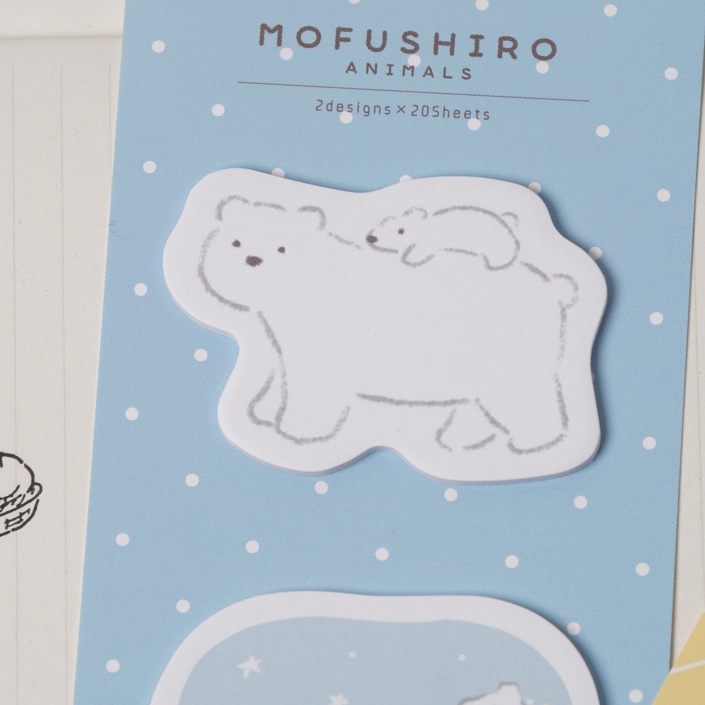 Die-Cut Animal Sticky Notes - Polarbear