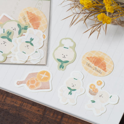 Washi Flake Sticker - Viva! Italia Series Bread and Dog