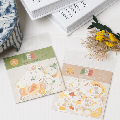 Washi Flake Sticker - Viva! Italia Series Bread and Dog