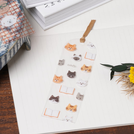 Clear Book Marker - HONTOWATASHI Series Cats